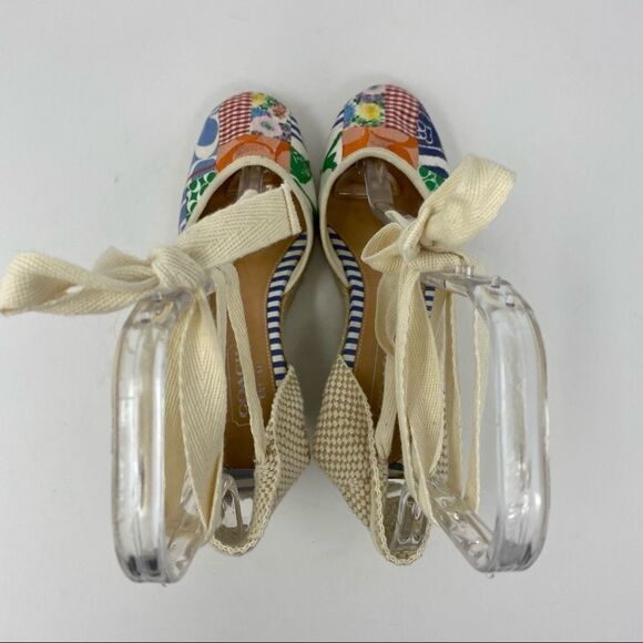 Coach Lace-up Patchwork Espadrilles- Size 7 - Picture 9 of 13